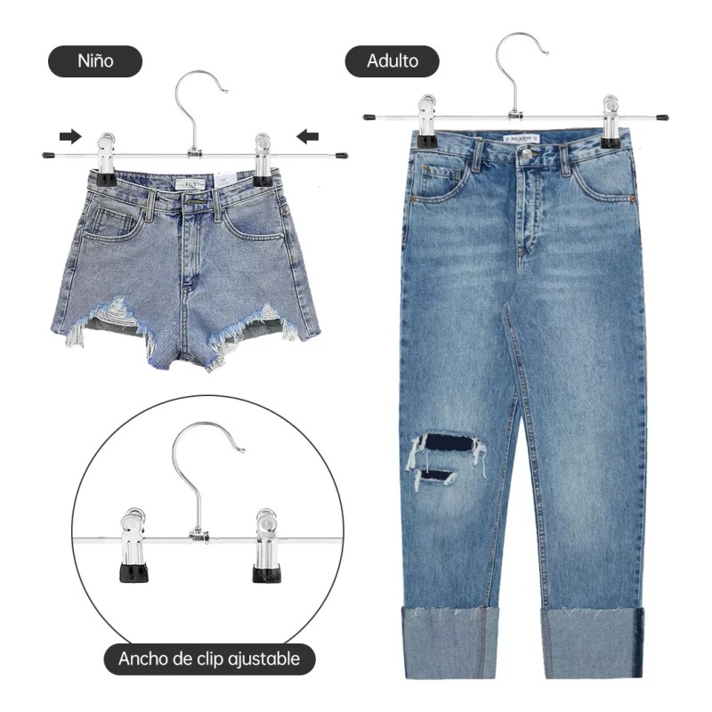 Kirotla 30 Perchas Con Clip Antideslizantes Gancho Giratorio Percha