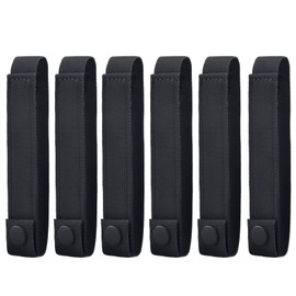 TRIWONDER Correa de Nylon con Hebillas Molle Banda de Nylon Táctica para Riñonera Accesorios Militares para Mochila para Caza Senderismo (Negro - 6 pcs)