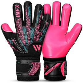WFX Professional Goalkeeper Gloves for Kids, Youth, Adult, Men, Strong Grip Palm Finger Protection Football Soccer Goalie Gloves with Dumbo Latex 4+3mm Wrist Support