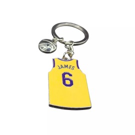 Glimkit Basketball Keychain Lakers fan gifts Keychains for Men Cute Keychain Accessories - James, Purple