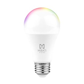 Mirati Home Foco Inteligente MFC2. Multicolor RGB + Luz cálida y fría 3000K - 7000K, Conectividad Wi-Fi, Compatible con Alexa y Google Home, E26/E27, Consumo 9W. Controlable desde la App Mirati Home.
