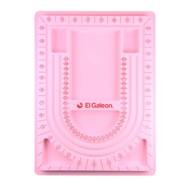 EL GALEON - Tablero Para Armado De Bisutería Tablero Cuentas Abalorios Para Armar Pulseras Accesorios Collares, Bead Design Board, Bead Board Necklace Beading Jewelry Organizer (Tablero Rosa)