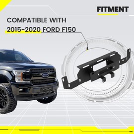 KUAFU Winch Mount Compatible with 2015-2020 Ford F150 Hidden Winch Mounting Plate Steel Black