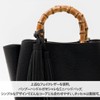 VITAFELICE Inb-90032p Women's 2-Way Mini Bag with Bamboo Handle, Black