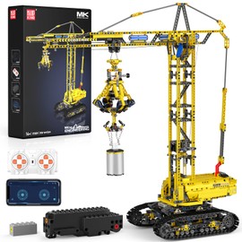 Mould King 17059 Technik Crawler Crane Advanced Building Sets, MOC Mobile Construction Model Toy with APP Remote Control for 14+ Teen/Adults, Large Vehicles Crane Building Kits for Adults(1731PCS)