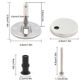 Stainless Steel Hinge for Toilet Lid, Universal Toilet Seat Mounting Set, Stainless Steel Hinge for Toilet Seat, Stainless Steel Hinge Toilet Seat Screws Accessories, Universal Attachment