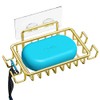 Nieifi - Jabonera para pared de ducha con 4 ganchos,