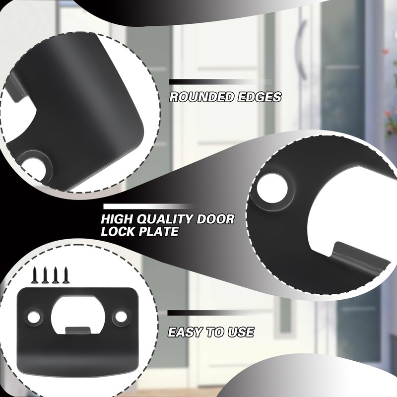 10PCS Latch Strike Plate, Door Strike Plate, Strike Plates for