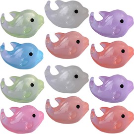 Artibetter Mini Resin Dolphin Mini: Resin Dolphin Micro Figures Decoration Glow in the Dark Sea Animals Centerpiece Birthday Gift Aquarium 28