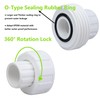 1 1/2"PVC Union Coupling Pipe Fitting (Socket x Socket)，2Pcs， PVC