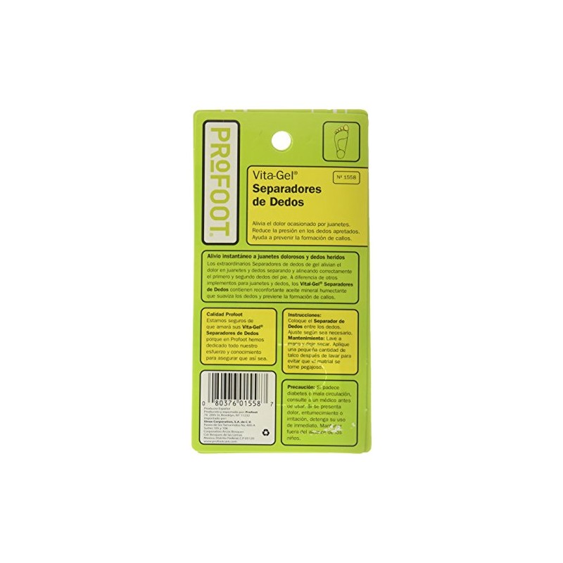 Profoot PF1558 Vita-Gel Separadores de Dedos (set de 2)