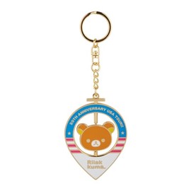 Rilakkuma San-X Original 20th Anniversary USA Tour Limited Enamel Keychain - Spinning