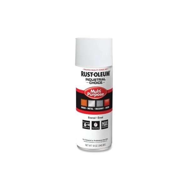 Rustoleum Industrial Choice 1600 System Enamel Aerosol, 12 Oz, White,