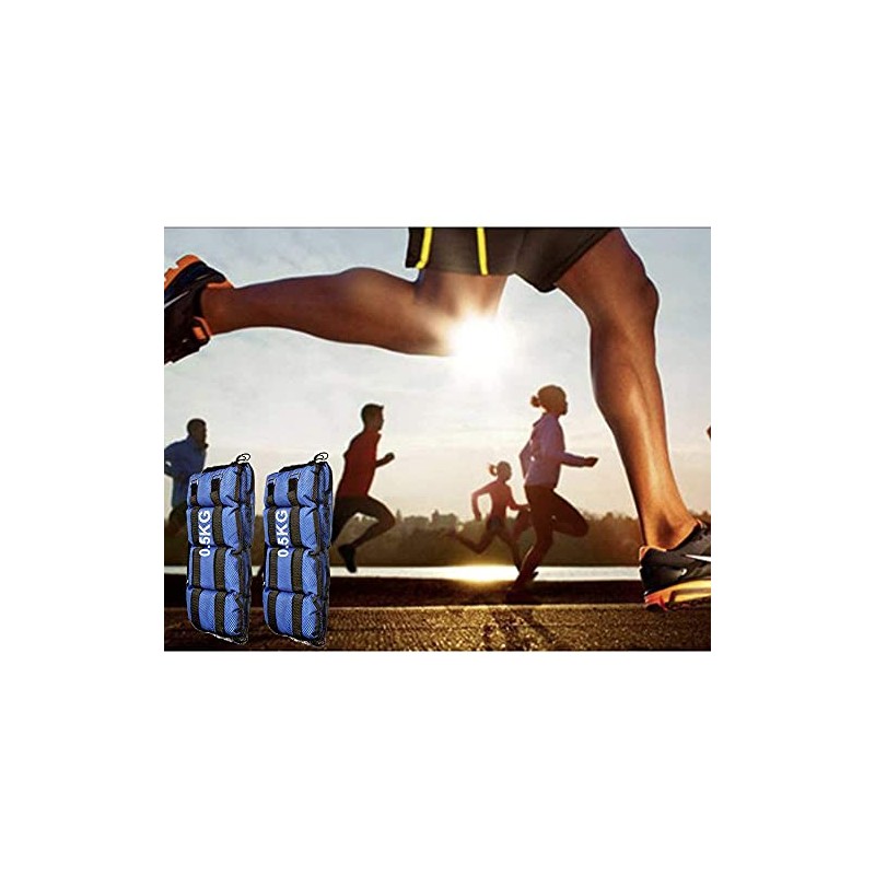 Pesas de Tobillo Ajustables para Fitness, WAYAMY 2 Pack Totalmente