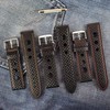 Rally Watch Strap Carbon Fiber Pattern Perforated Watch Straps in