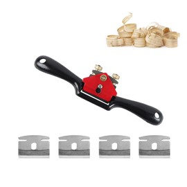 Zasiene Tailplane Adjustable Metal Blade Tail Planer Spokeshave Hand Trimming Tool Adjustable Adjustment Woodworking Cutting Edge 210 mm for Planing Trimming with 4 Replacement Blades