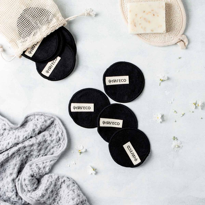 Ever Eco Reusable Bamboo Makeup Removal Pads, 10 Pack +