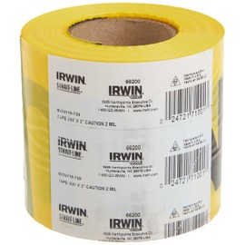 IRWIN IRWIN Tools STRAIT-LINE 66200 Barrier Tape Roll, CAUTION, 3-inch by 300-foot (66200)