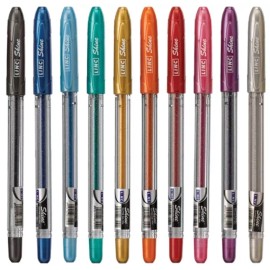 sparkle glitter gel pens sets adult coloring for adult coloring books refills - 10 Pens 1.0mm