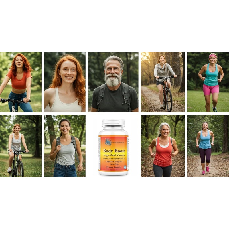 Iron-Free Mega Multivitamin and Mineral Supplement with Green Superfoods and