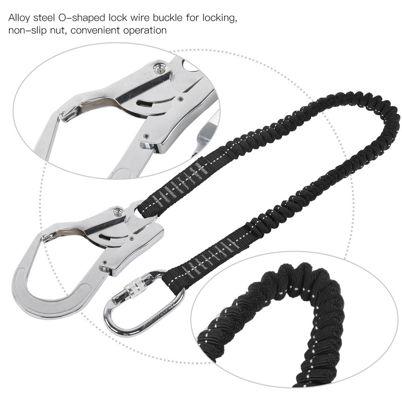 Working Aloft Single Steel Large Hook Elastic String Antifalling Safety