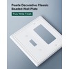 TREEWELL 2-Pack Combo Toggle/Decorator Light Switch Cover Plate, Pearls Decorative