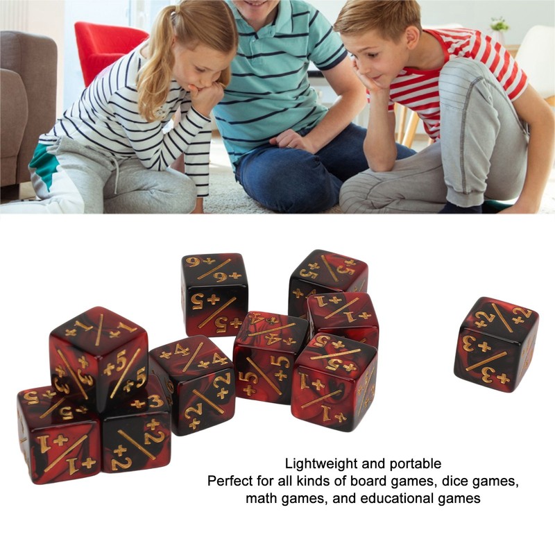 20PCS 6 Sided Dice Set for Kids 16MM Plastic Educational