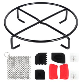 LALAGO Dutch Oven Untersetzer, Ø 20 cm Dutch Oven Ständer, Untersetzer aus Metall, Ringreiniger Dutch Oven, Camping Grill Outdoor Küchen Zubehör, Untersetzer für Dutch Oven, Potjie, Kessel, Töpfe