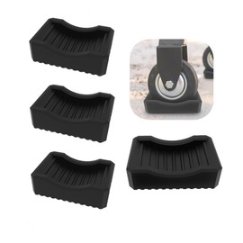 Ohraina Furniture Wheel Caster Cups/Universal Outdoor Barbecue Stove Anti Slip Fixed Wheel，Silicone Non-Slip Caster Cups，Suitable for All Small Wheels of Outdoor Barbecue Grills/Furniture(4Pack/Black