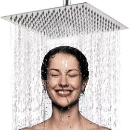 MRL Regadera Cuadrada 15 Cm Acero Inoxidable Ducha