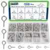 Vifmy Screw Eyes Assortment Kit(195Pcs),0.75" 0.78" 0.90" 1" 1.1" 1.18"