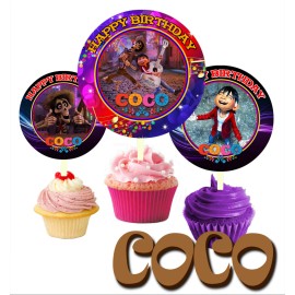 Crafting Mania LLC 12 Cupcake Toppers for Birthday Party B079LYXGQH