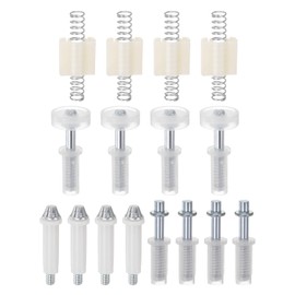 uxcell 16pcs Bifold Door Hardware Kit Include Top & Bottom Pivot, Steel Spring & Guide Wheel Bi-fold Closet Door Hardware Kit for Folding Pocket Door Accordion Door Barn Door