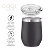 Oggi Cheers Insulated Wine Tumbler, 12-Ounce, Black (8145.3)