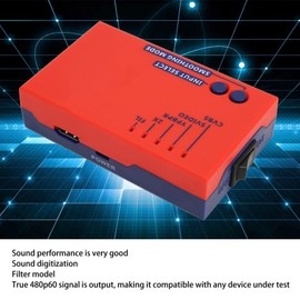 Dilwe for RetroScaler2x AV to HDMI Converter Adapter, 480P Retro Game to TV Adapter, Good Sound Performance for Vic20 for N64 for SFC for PS2 for MD2 for MD1 for C64(Red)