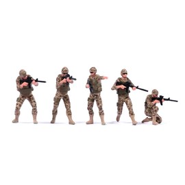 SOUFORCE 1/43 Scale Action Figure Desert Camouflage SWAT Team of Five People Miniature Figure Model