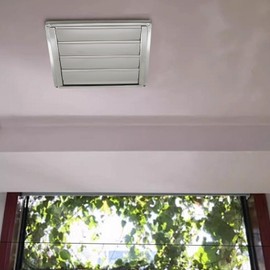 Milageto Louvered Vents Gable Vent with Screen Square Effective Air Vent Louver Attic Vents Ventilation Grille for Exterior Door House