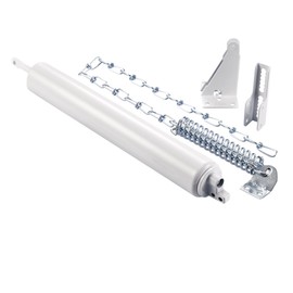 Ideal Security Model 8730 Heavy Duty Pneumatic Screen and Storm Door Closer with Wind Chain, 10.5" L x 1.5" W x 1.5" H, White