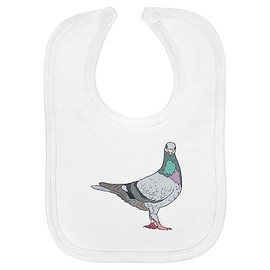Azeeda 'What u looking at? Pigeon ' Soft Cotton Baby Bib (BI00052036)