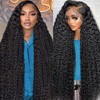 22 Inch Deep Wave Lace Front Wigs Human Hair 200