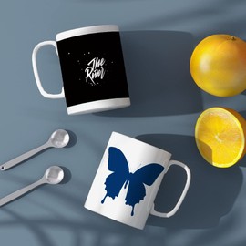 WOWOCUT Infusible Transfer Ink Sheets, Black and Blue Solid Color Heat Transfer Paper 2 Packs Bundle, 12"X12" Sublimation Sheet for Cricut Machine DIY T-Shirt for Girls,Mugs,Canvas Tote