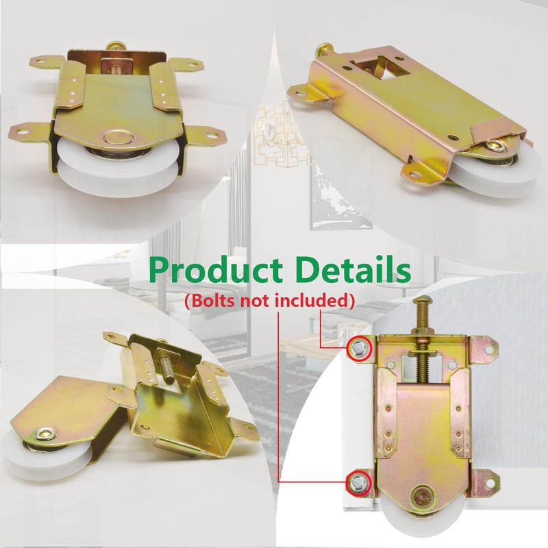 Sliding Mirror Closet Door Rollers Replacement Hardware Fits Contractors Part