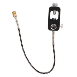 Diving Tank Refill Adapter with Gauge Hose Aluminium Alloy Durable Portable Rustproof Scuba Yolk Fill Station