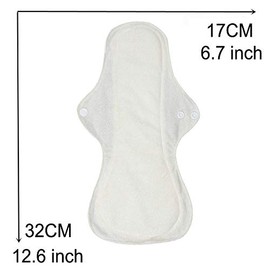 Juego de 6 almohadillas menstruales de bambú orgánico, reutilizables, impermeables, incluye 5 almohadillas menstruales de flujo pesado y servilletas sanitarias para mamá + 1 mini bolsa húmeda