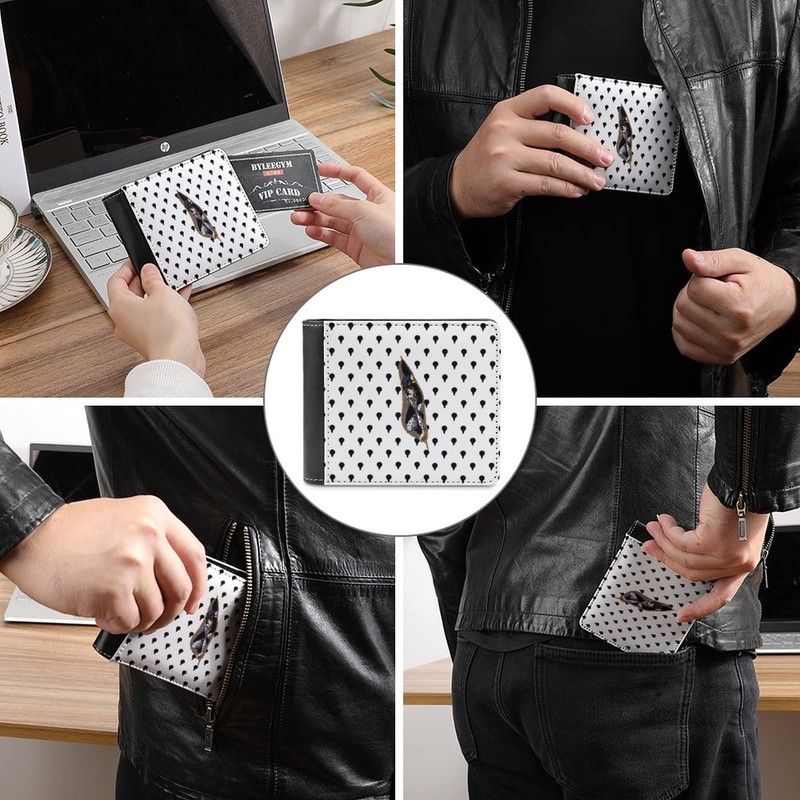 LDU, JoJo's Bizarre Adventure Wallet, Men's, Bifold Leather Coin Purse,