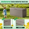 Greesum 82 Gallon Resin Deck Box Large Outdoor Storage for
