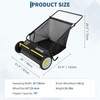 26 in Heavy-Duty Push Lawn Sweeper - 4 Spinning Brushes,