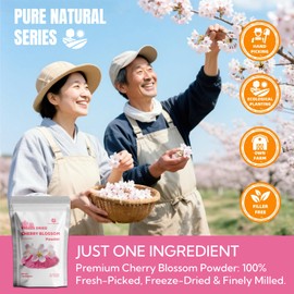 Premium Original Cherry Blossom Powder 7.05oz/200g,Pure Natural Spring Season Cherry Blossom No Additives,for Baking and Cooking,Japanese Drinks,Spring Mix,Japanese Food