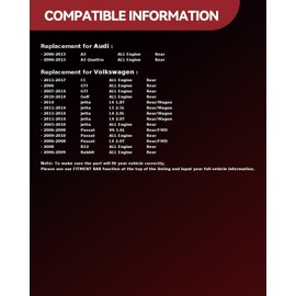 AUTOSITY Rear Shock Absorber Strut for Volkswagen Jetta 2005-2014, OE Replacement, Heavy-Duty Construction, 100K Mile Durability, Noise-Free Technology 5611 * 2