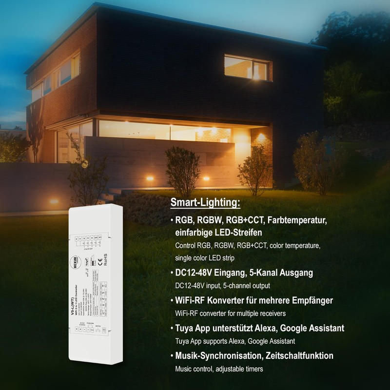 HEXIM 12-24V LED Controller & Remote Control - Wi-Fi 1/4